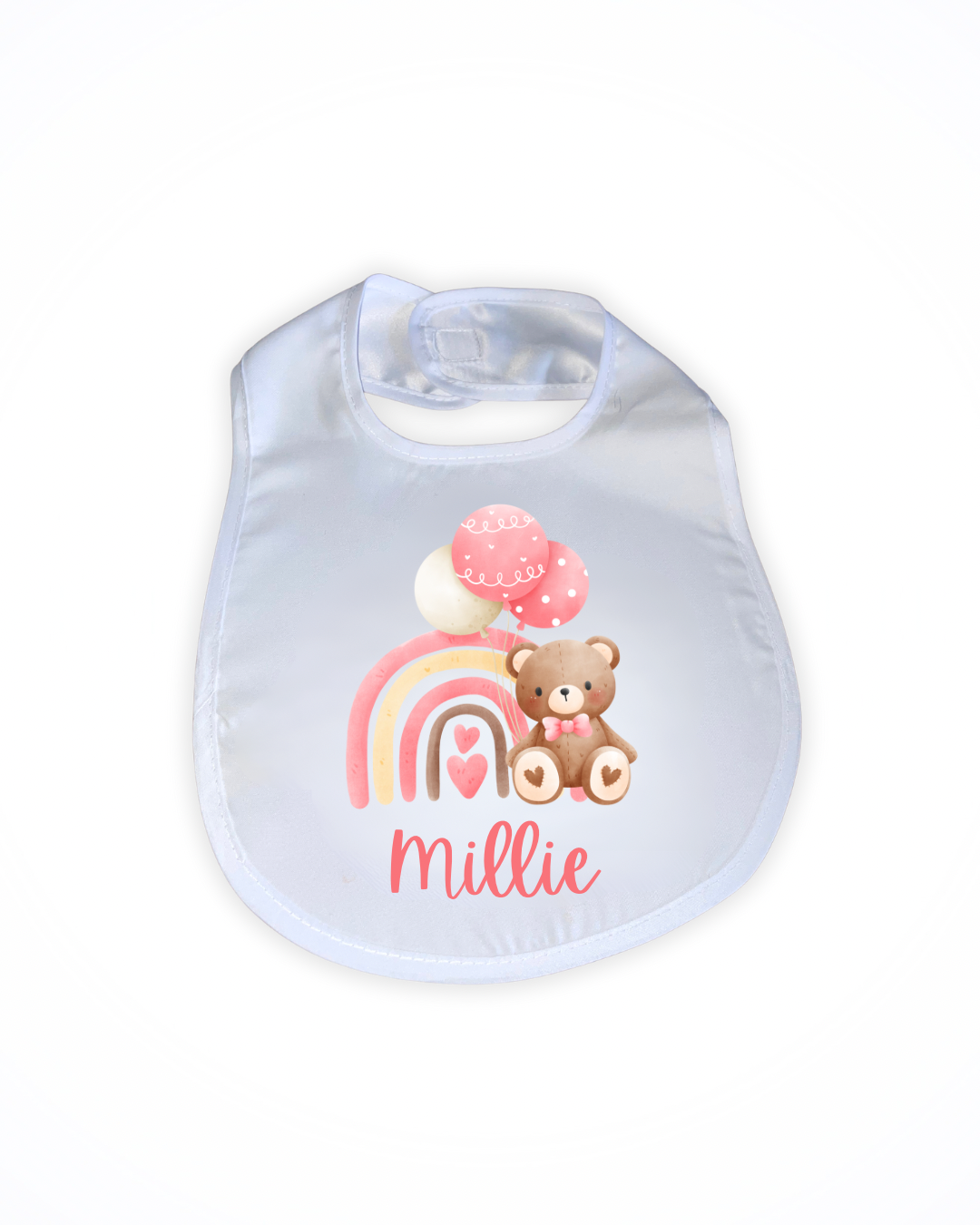 Personalised Pink Teddy Bear Bib
