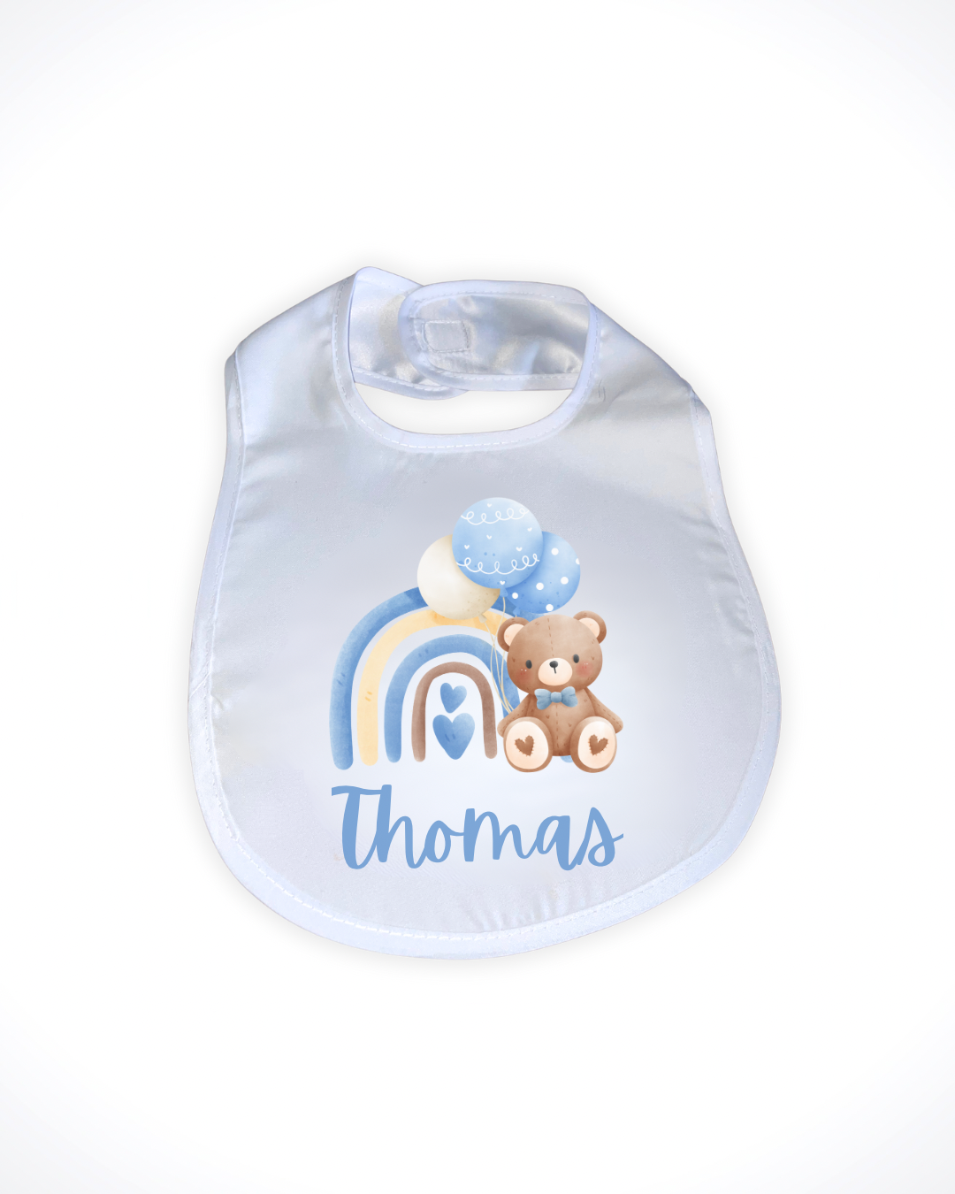 Personalised Blue Teddy Bear Bib