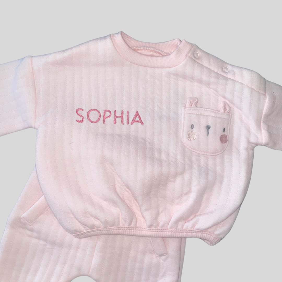 Personalised Baby Pink Jogging Suit