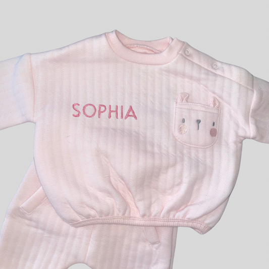 Personalised Baby Pink Jogging Suit