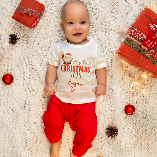 Personalised ‘My First Christmas 2025’ Pyjamas