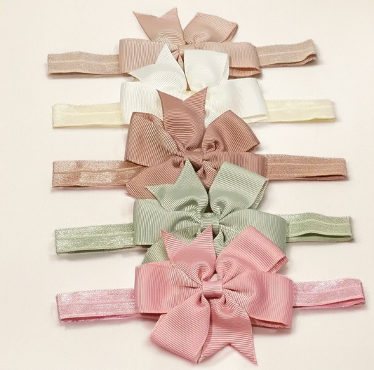 Mixed Colour 5pc Headbands