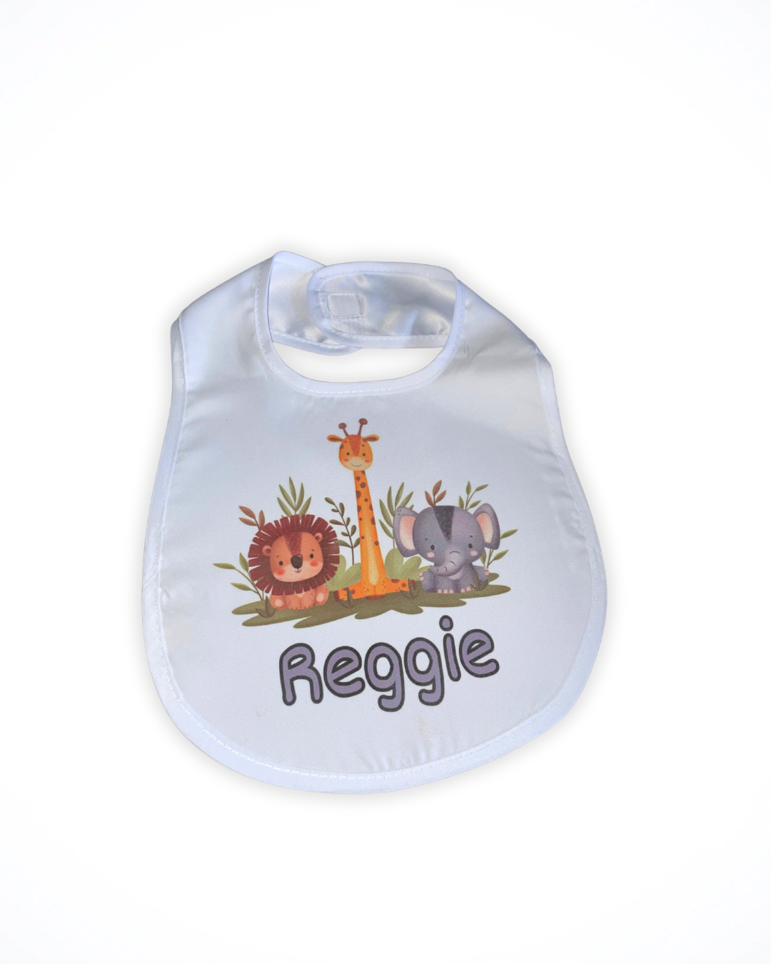 Personalised Jungle Animal Bib