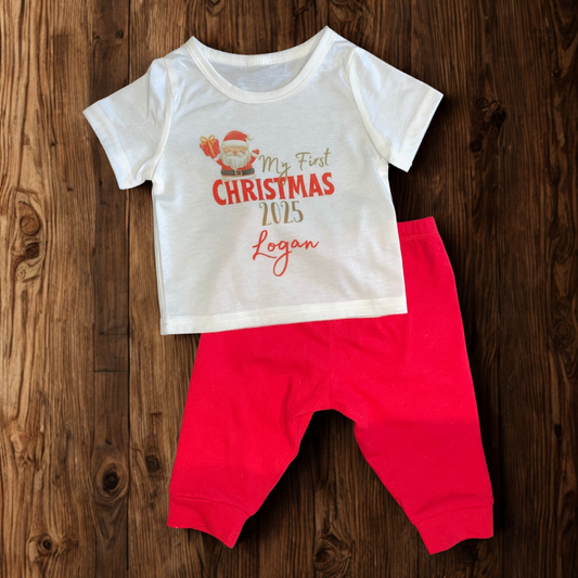 Personalised ‘My First Christmas 2025’ Pyjamas
