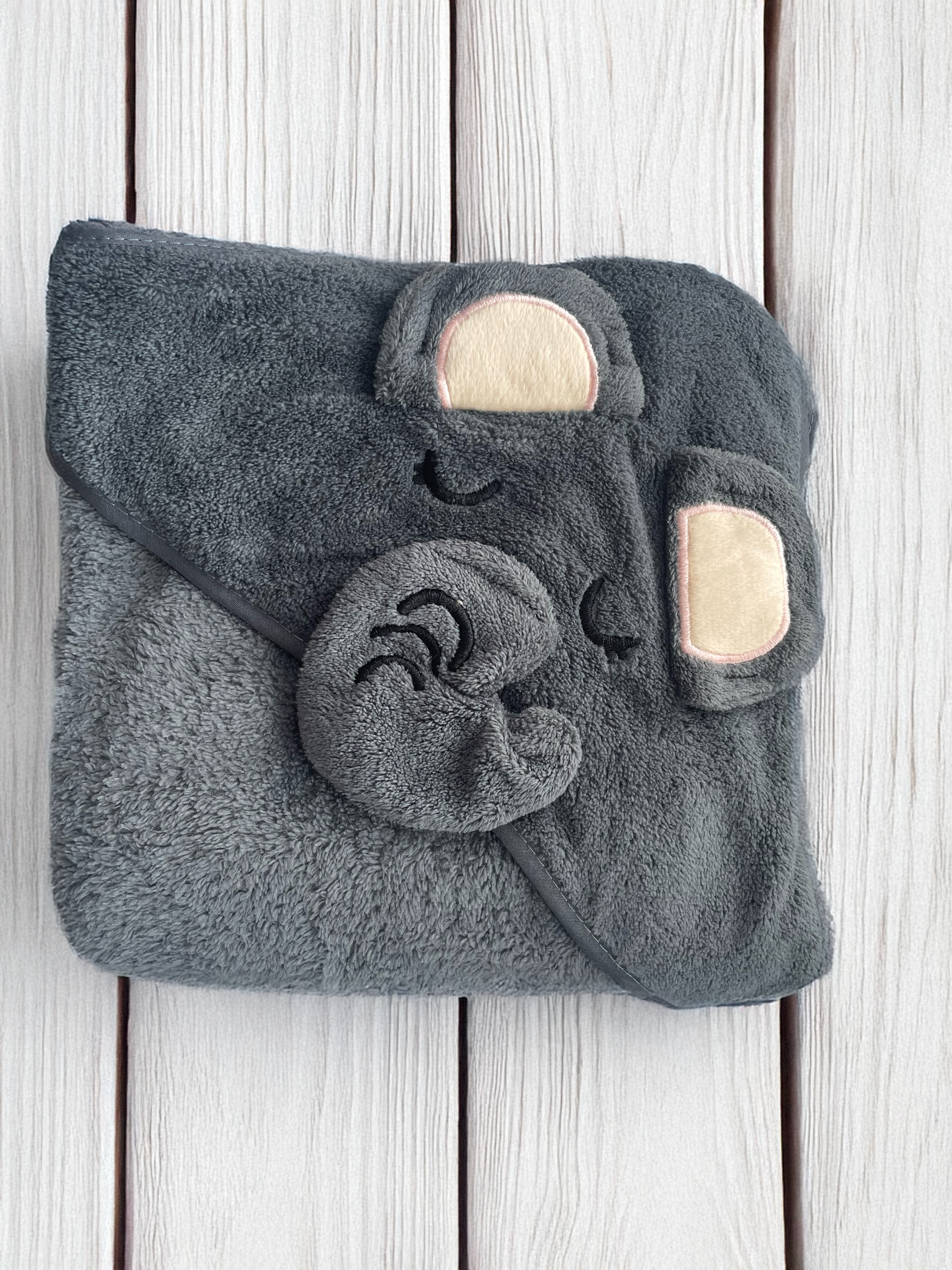 Personalised Animal Hooded Baby Towel
