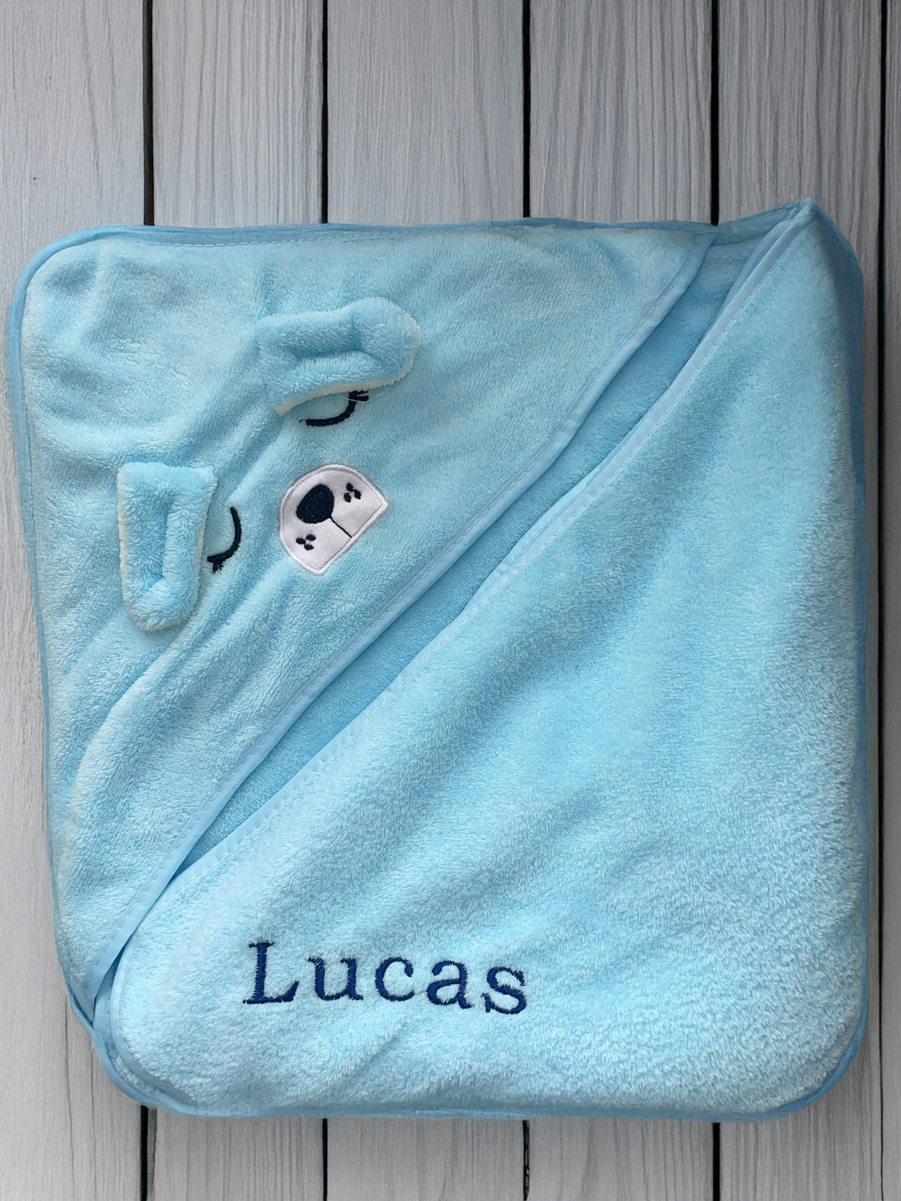 Personalised Animal Hooded Baby Towel