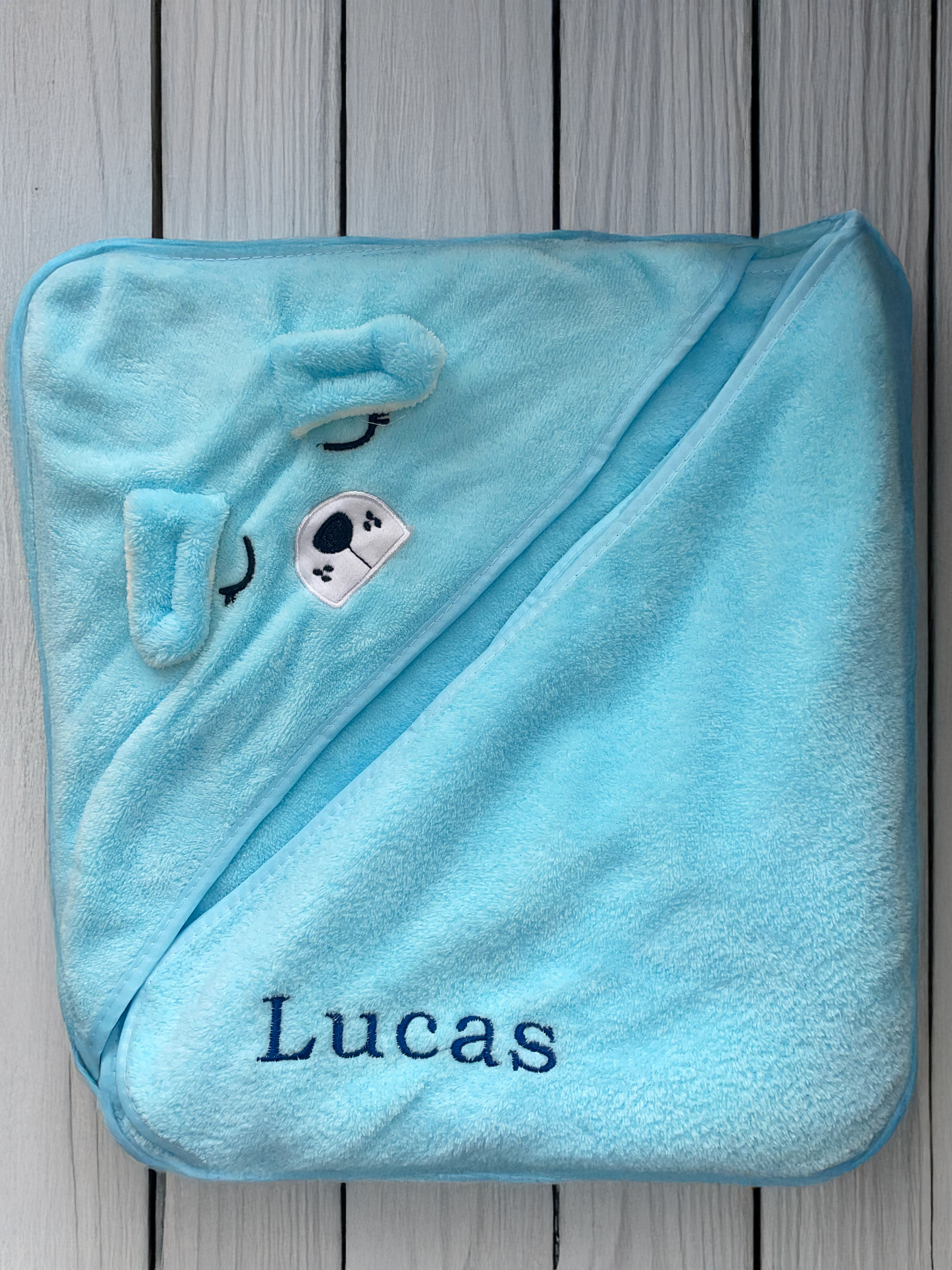 Personalised Animal Hooded Baby Towel