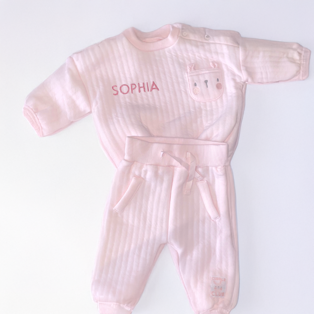 Personalised Baby Pink Jogging Suit